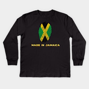 Made in Jamaica Fingerprint Jamaica Kids Long Sleeve T-Shirt